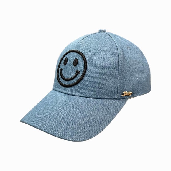 Juicy Couture Accessories - Juicy Couture Y2K Smiley Face Denim Hat Cap New
